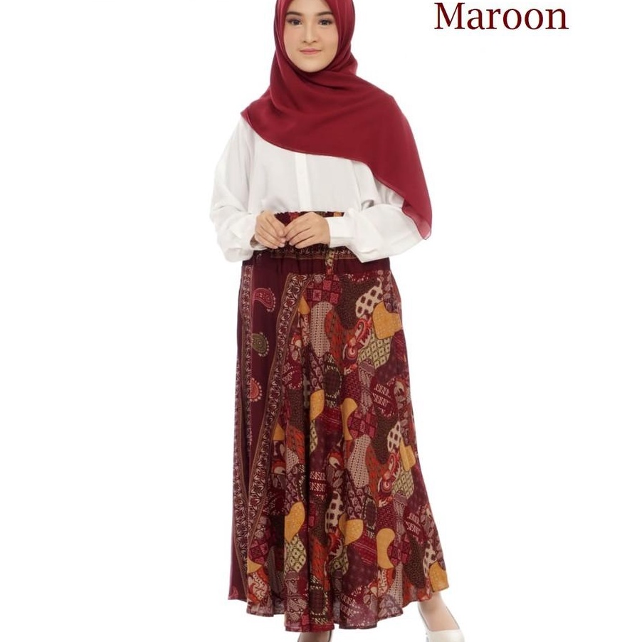 Stok Baru BT  ROK PAYUNG MOTIF BATIK  ROK MAYUNG PANJANG BAHAN RAYON
