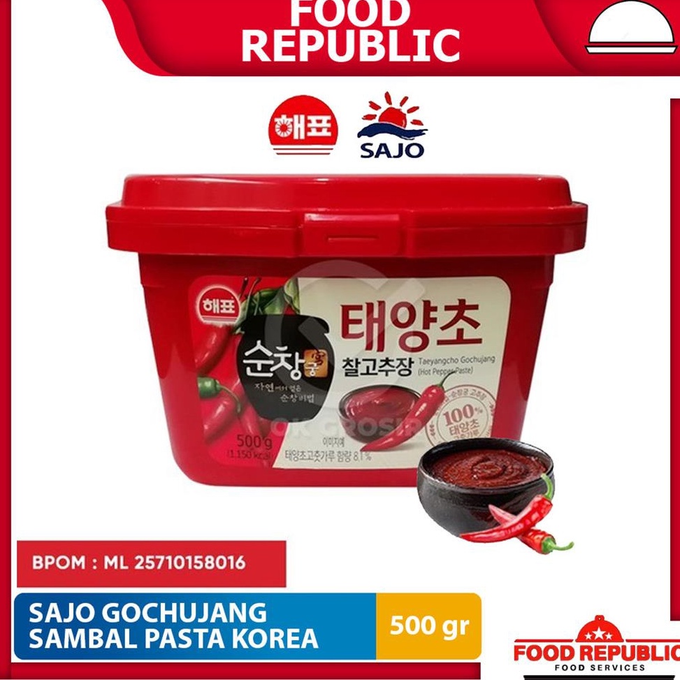 

Sajo Gochujang Sambal Pasta Korea Hot Pepper Paste 5gr Best Sell