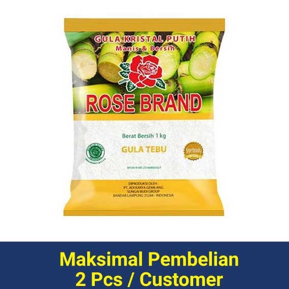 

TERBARU ROSE BRAND GULA PASIR 1 KG KUNING