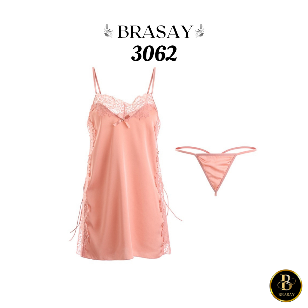 Brasay Malam-Panjang Lingerie Baju Tidur Wanita Lingerie 3062
