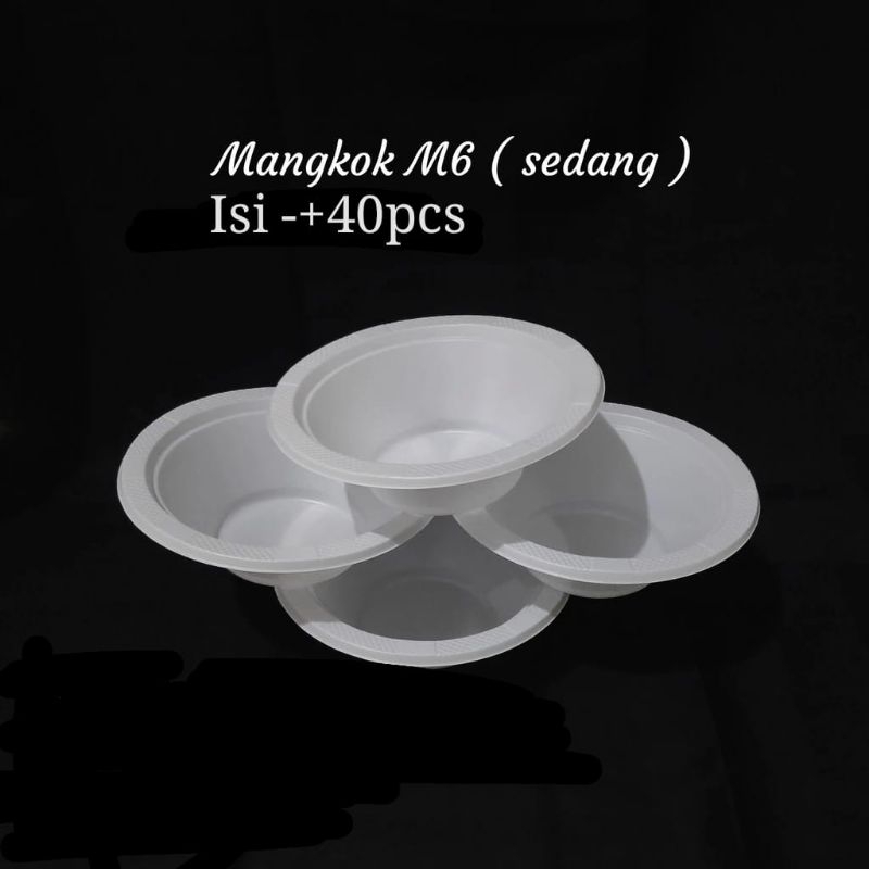 Mangkok Plastik Putih M6// Mangkok Sedang Bakso// Mangkok Plastik