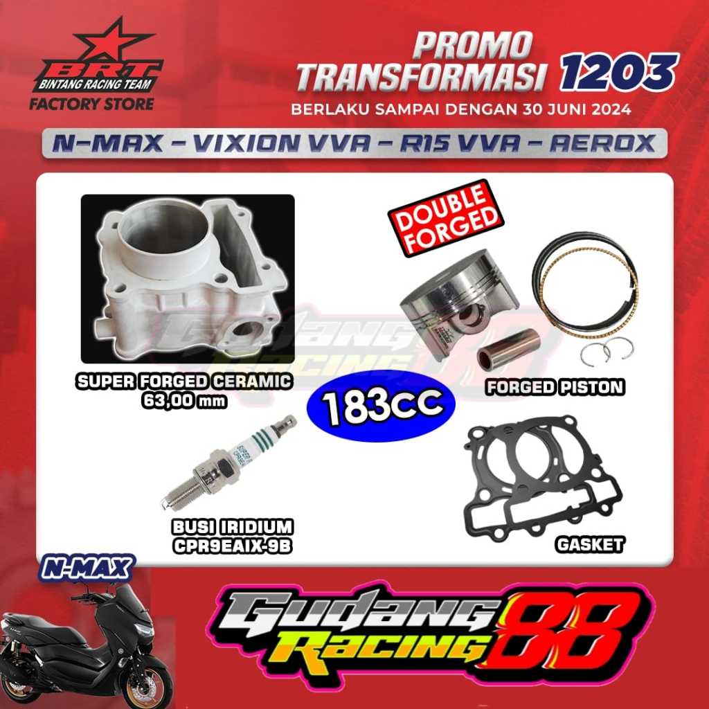 PAKET BORE UP BLOK CERAMIC NMAX OLD - NMAX NEW - VIXION VVA V3 - R15 VVA V3 - AEROX OLD - AEROX NEW 