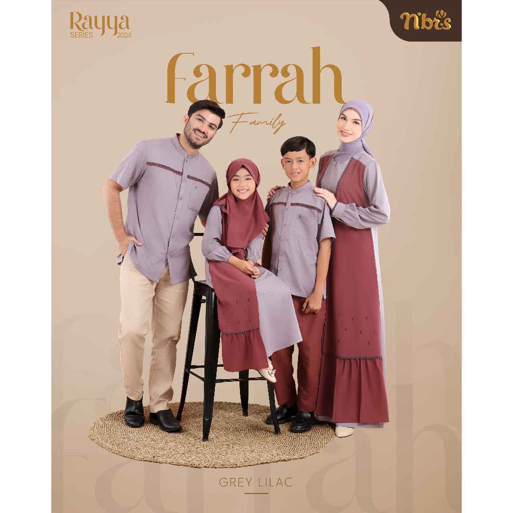 NIBRAS SARIMBIT 2024 FARRAH DRY ROSE ORIGINAL BY NBRS FASHION DRESS BAJU BUSANA MUSLIM WANITA BUSUI 