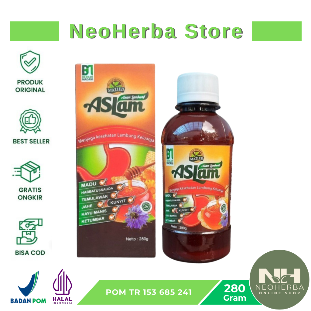 

Madu Aslam Asam Lambung Asli Original Herbal Maag Kembung Gerd