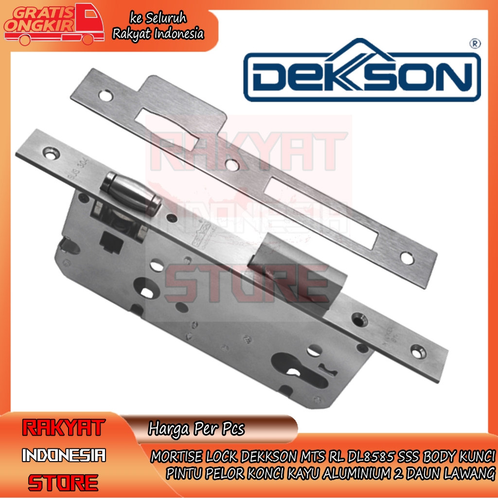 Mortise Lock Dekkson Mts Rl Dl8585 Sss Stainles Body Kunci Pintu Kayu Aluminium 2 Daun Lawang Silind