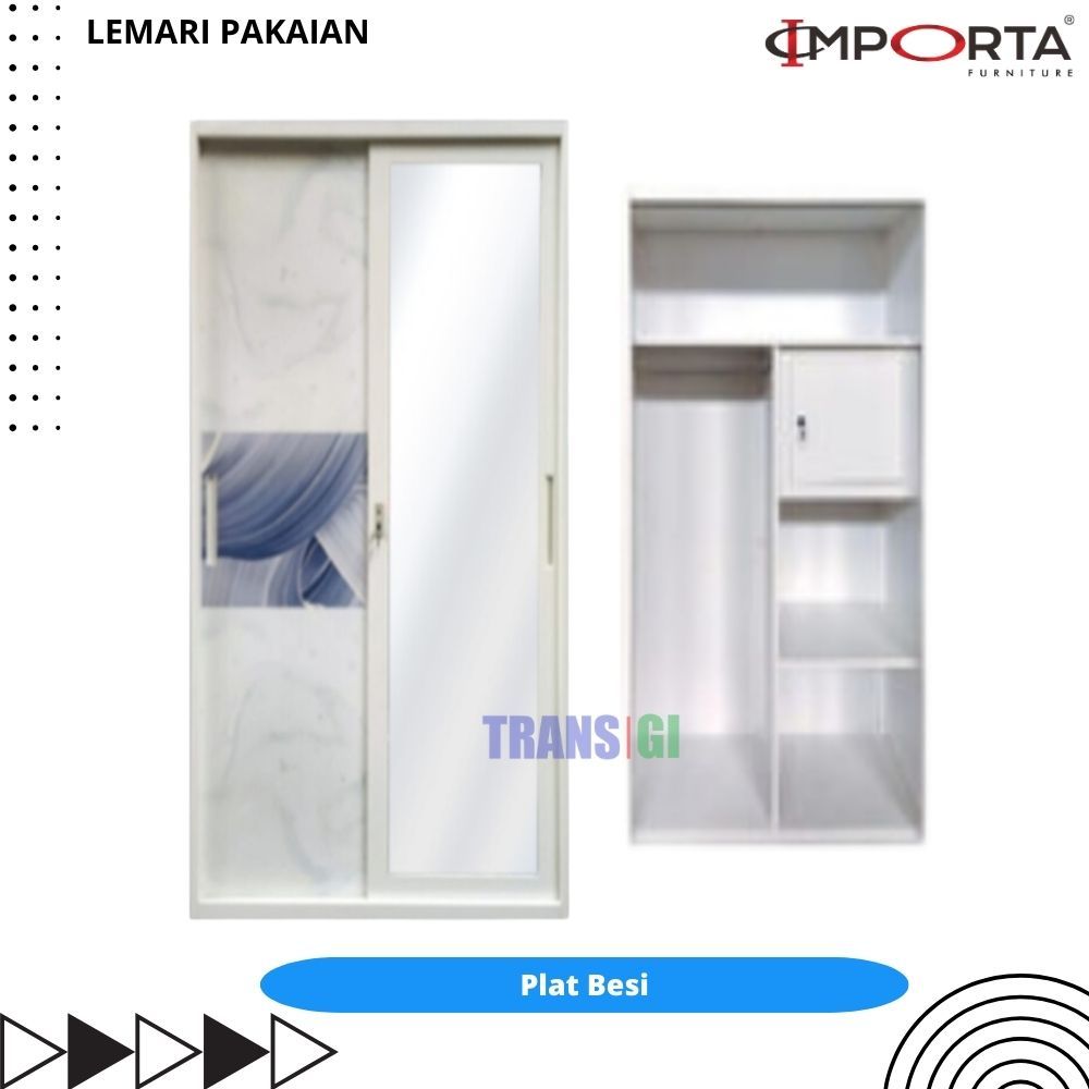 Lemari Pakaian Besi Pintu Geser