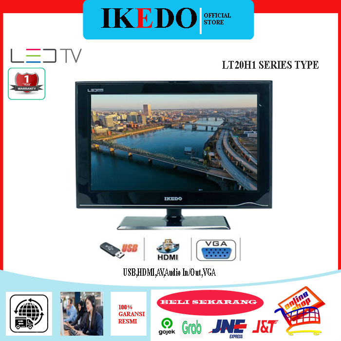 TV LED 2 IN 1 BISA MONITOR MURAH IKEDO LT-20H1 FULL HD TERBARU