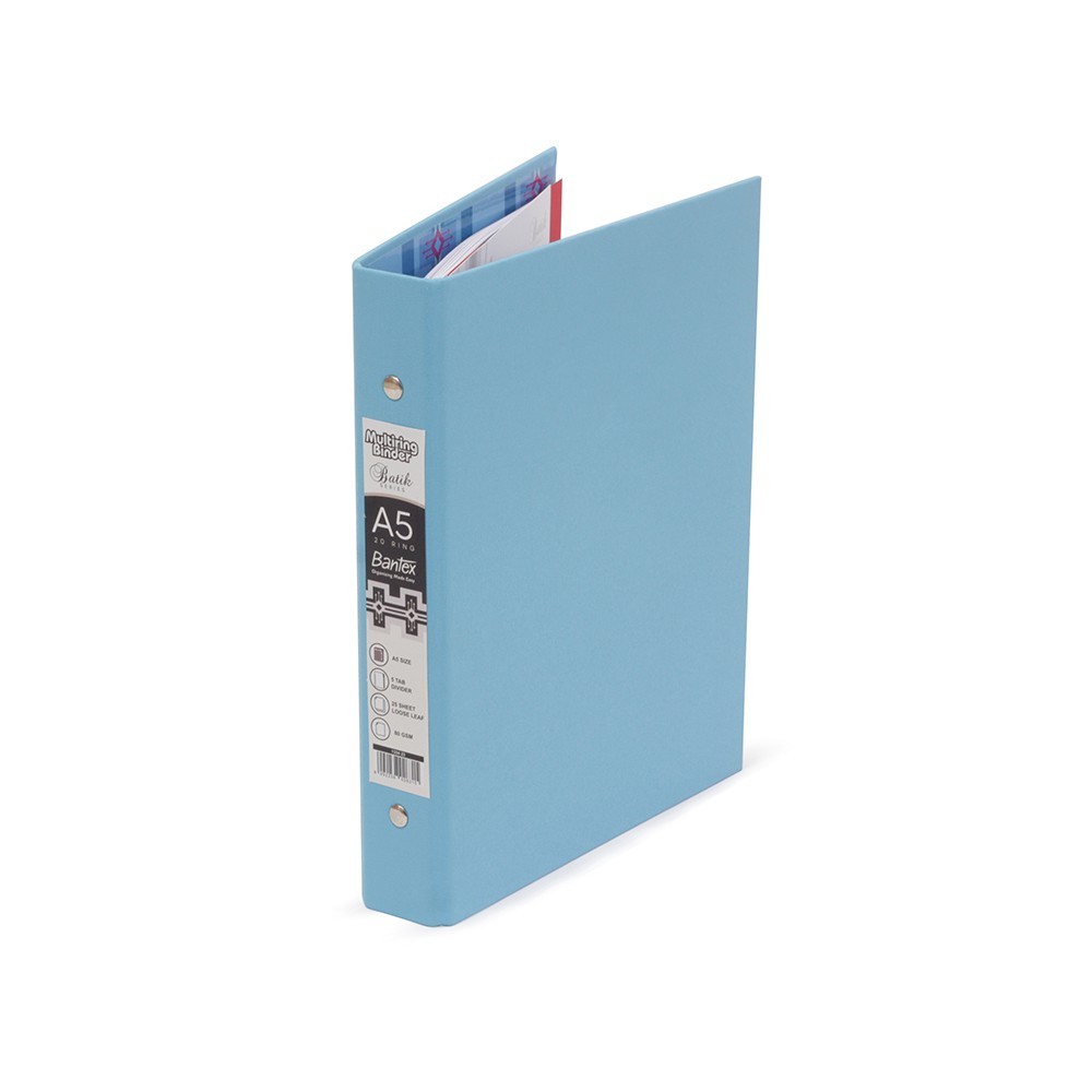 

Stationery Central- BANTEX A5 PP MULTI-RING BINDER 20 HOLE
