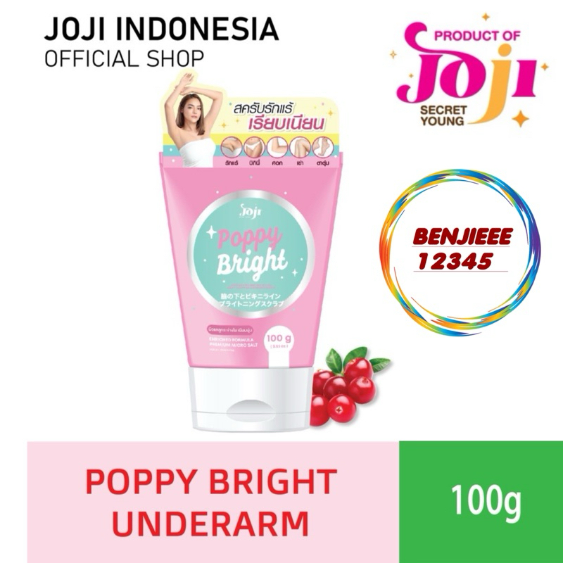 Joji Poppy bright underarm brightening scrub poppy JOJI Secret Young SECRET YOUNG Scrub pencerah ket