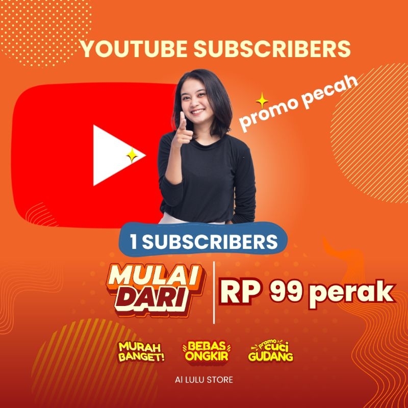 Harga Menyala Subscribers Youtube Rp.99 Perak,Best Quality Termurah