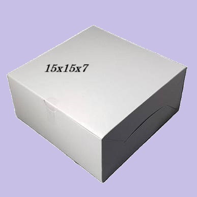 Kotak Kue GS Polos 15x15 (1pak=100pcs) / Snack Box