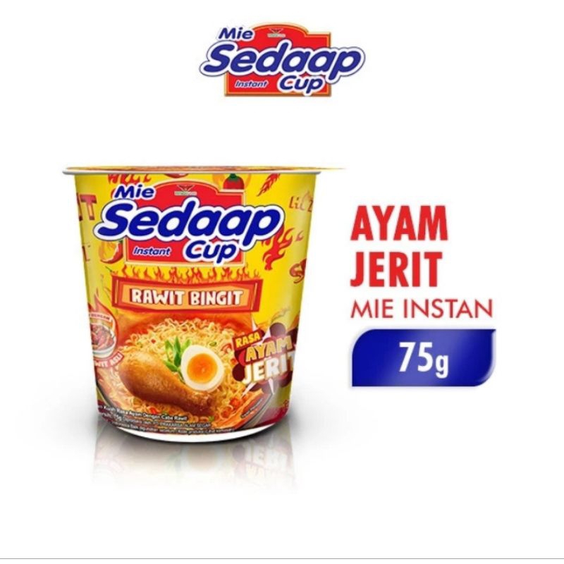 mie sedap cup ayam jerit 75 gram