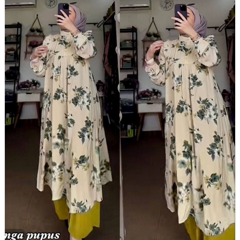 One set namira / ONE SET TUNIK /SETELAN BUNGA