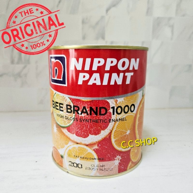 Cat Bee Brand 1000 Banyak Warna 0.9Liter / Cat Nippon Paint BB Color & Clear Bening Transparan Top C