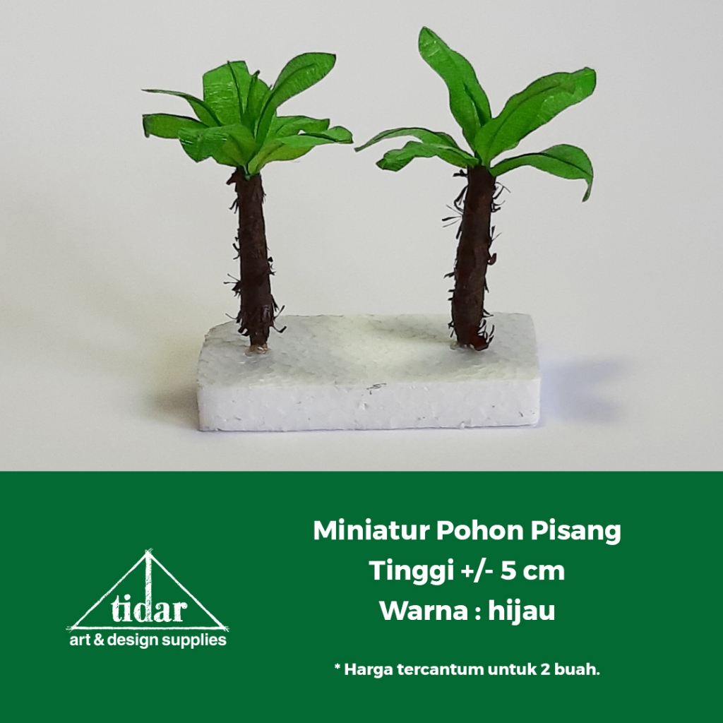 MH - Miniatur Maket Pohon Pisang Tinggi 5 cm - Banana Tree Miniature
