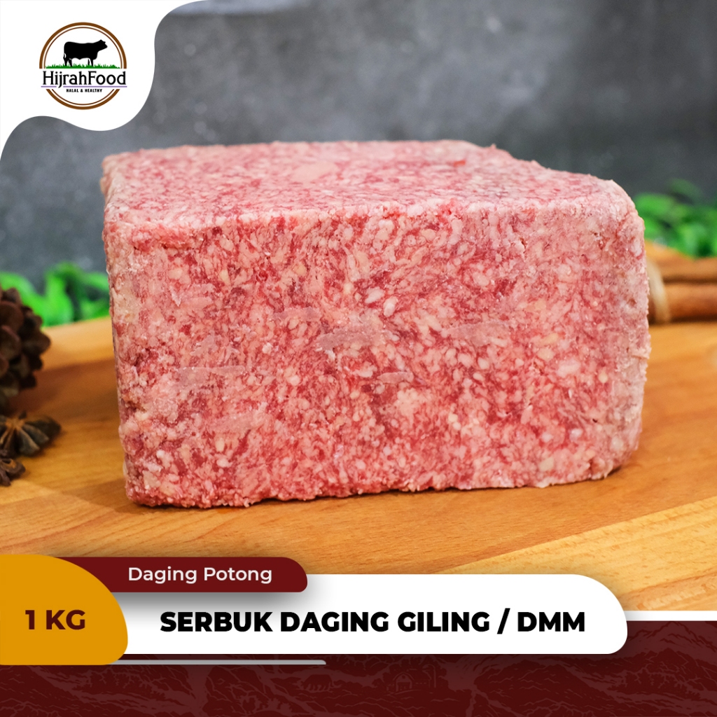 

Hijrahfood Serbuk Daging Giling Potongan Sapi Impor DMM Deboned Minced Meat 1000gr