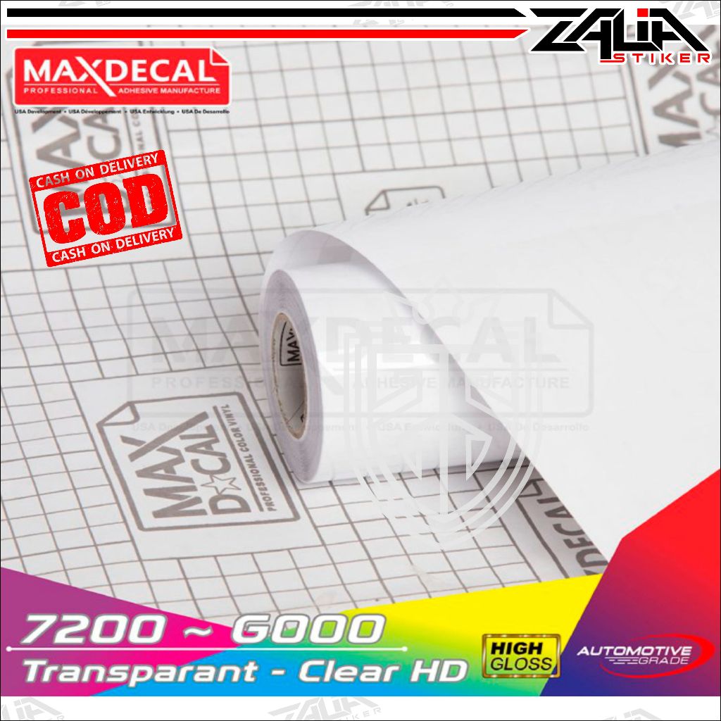 Skotlet Maxdecal  putih transparan ,7200 G000 (bening)  /skotlet motor / skotlet mobil /skotlet SPID