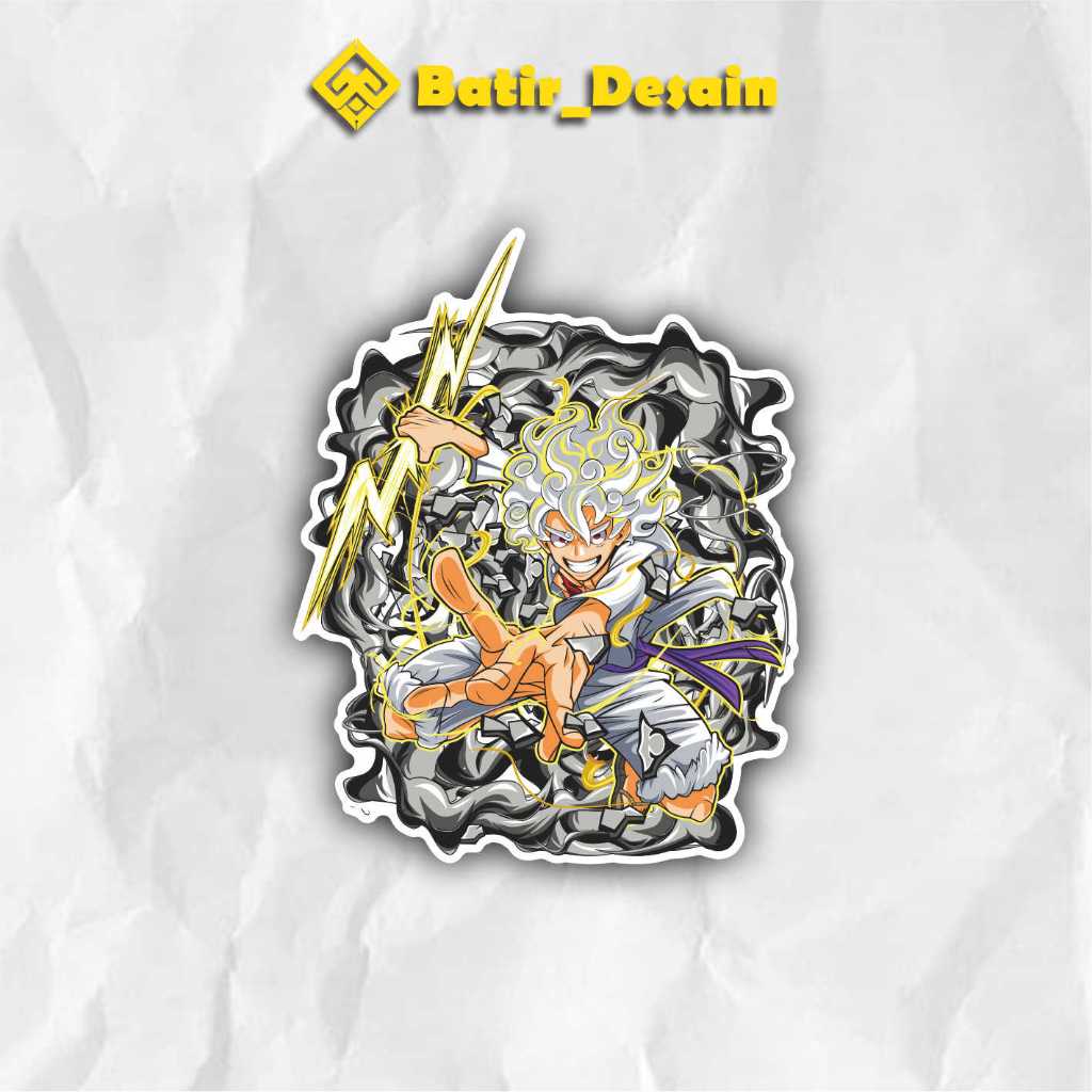 

Sticker Vinyl Anime One Piece | Sticker Monkey D luffy Gear 5 ukuran 7,5 cm