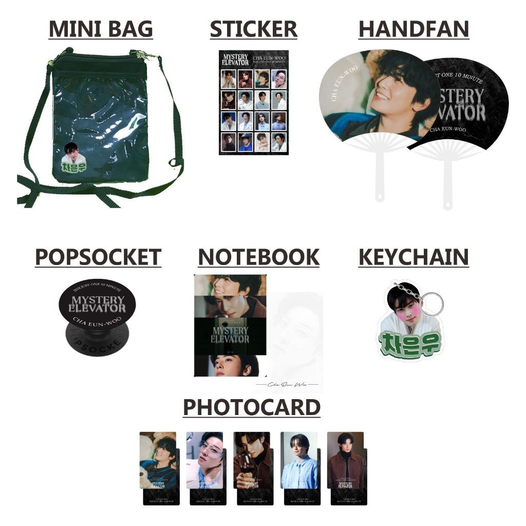 CHA EUNWOO FANKIT HAMPERS FANMEET MYSTERY ELEVATOR 2024