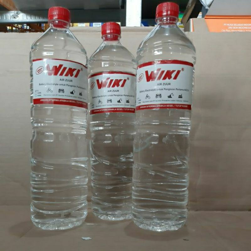 Air zuur Merah Aki Mobil 1,5 LiterMerk Wiki Pengisian Aki Pertama