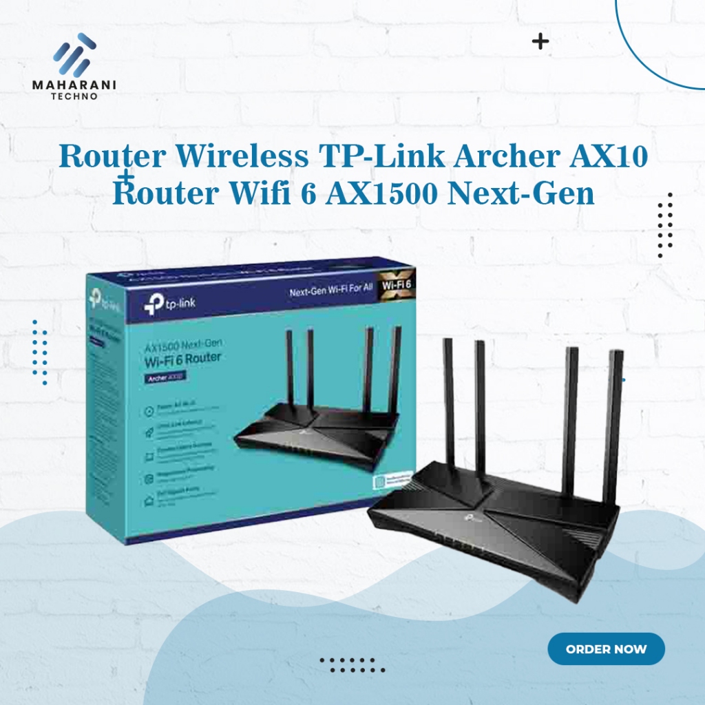 TP-Link AX1500 Wi-Fi 6 Wireless Router Dual Band Archer AX10 Next Gen