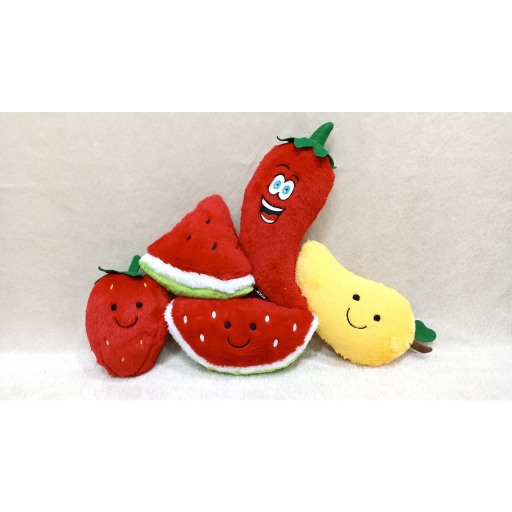 Boneka Bantal Buah , Boneka Buah Semangka Straw Mangga