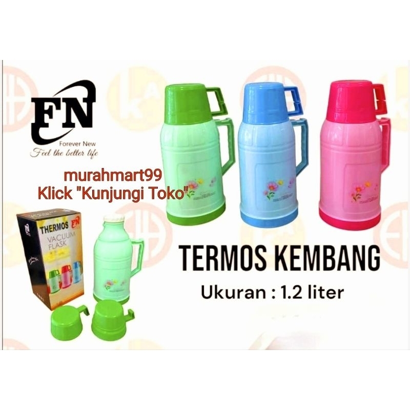 Thermos Air Panas 1.2liter Motif Bunga (Fn)