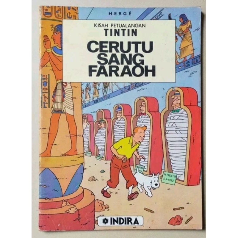 Komik Tintin Indira : C3rutu Sang Faraoh - original cetakan 1982