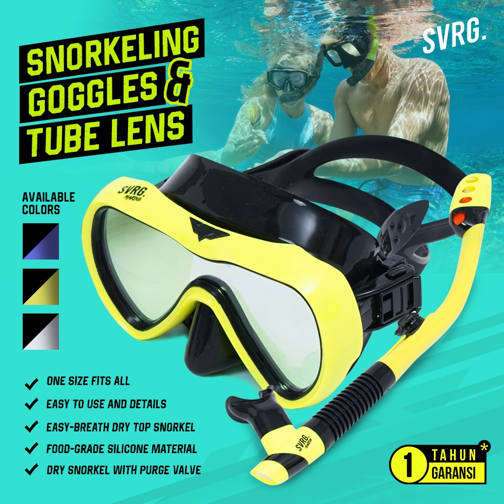 SVRG Kacamata Snorkeling Snorkeling Goggles & Tubes - Kacamata Selam - Snorkel Mask
