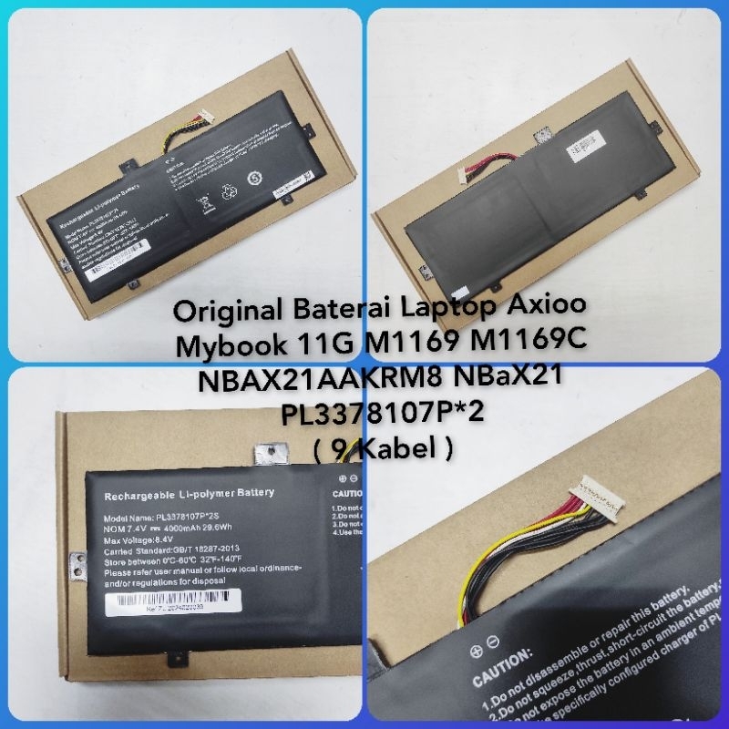 Battery Baterai Axioo Mybook 11G M1169 M1169C NBAX21AAKRM8 NBaX21 PL3378107P*2