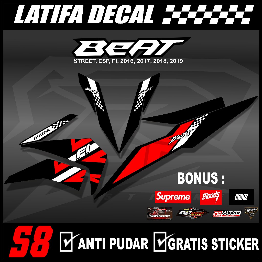 STRIPING BEAT ESP / FI NEW / STREET 2016 -2019 / STICKER BEAT SIMPLE STYLE