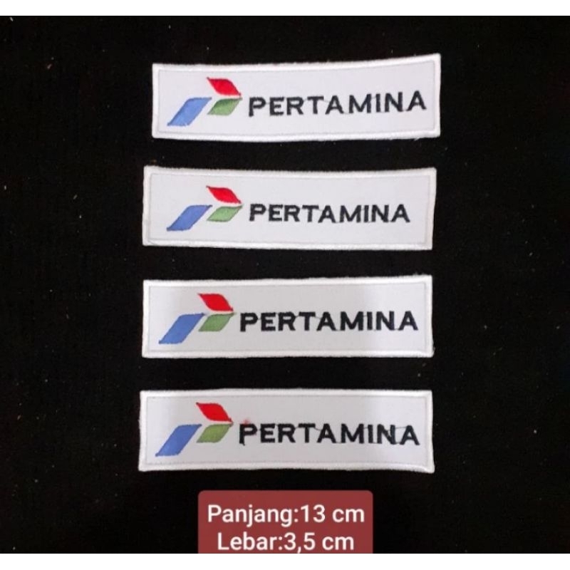 Emblem Bordir Logo Pertamina 1pc/Murah Bordir Computer