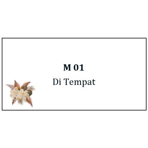 Cetak Label Nama Undangan 103 Motif  M / unik/ wedding / Proses cepat