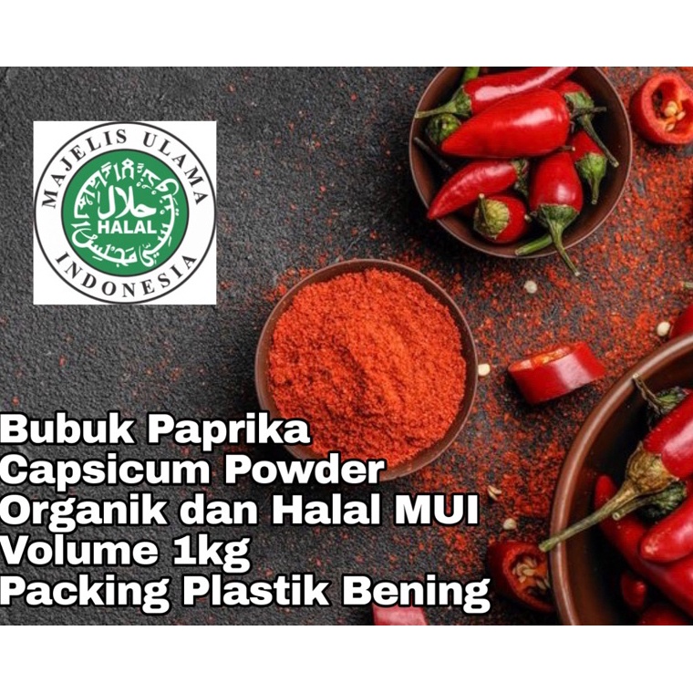 

Cuci gudang Bubuk Paprika 1kg Capsicum Powder Halal Organik