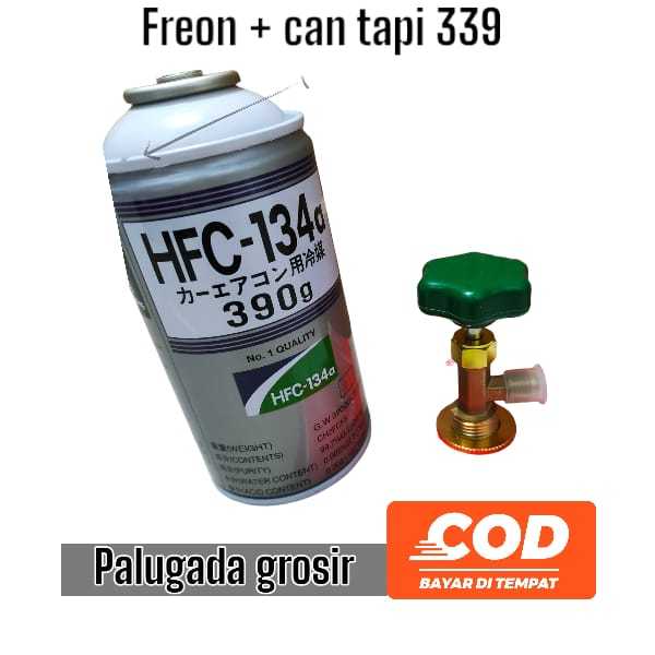 SEPAKET CAN TAP 339 FREON KLEA HFC GOLD R134A REFRIGANT | PREON KLEA HFC GOLD KEMASAN KALENG R134 A 