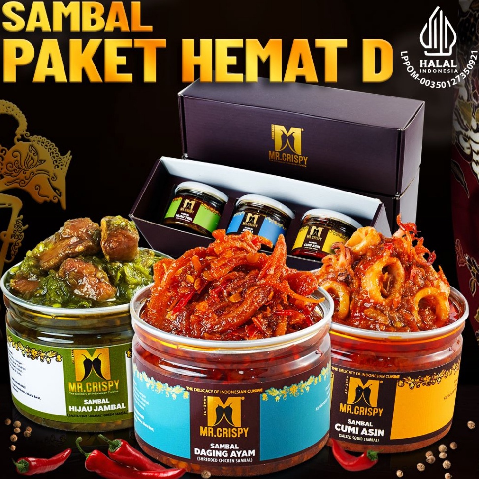 

FREE ONGKIR PAKET SAMBEL HEMAT D MRCRISPYKOTAK HMPERS