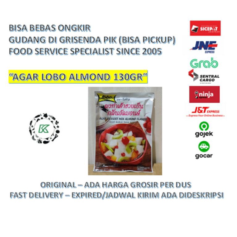 

VIRAL Agar Agar Pudding Dessert Lobo Almond Flavor Sachet 13 gr MURAH