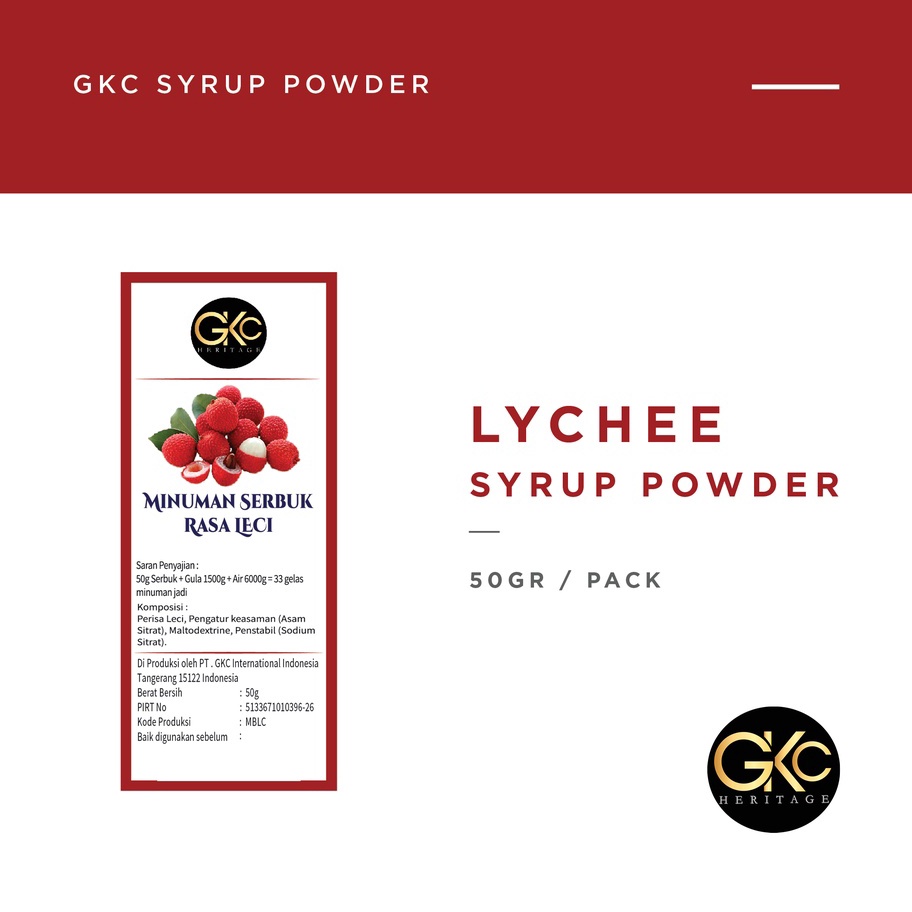 

Free Ongkir Bubuk Sirup Lychee Leci Powder Syrup Serbuk Minuman Powder Drink GKC Heritage sudah HALAL 5 gram
