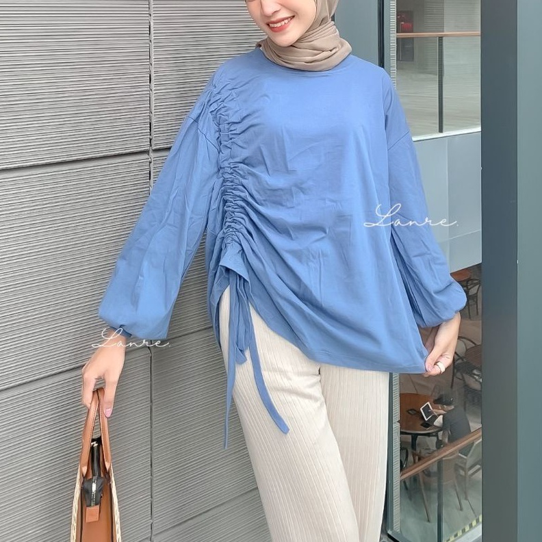 Bestsellersenorita blouse serut  Blouse Tali Serut  Blouse Serut Tangan  blouse Katun Oversized Seru