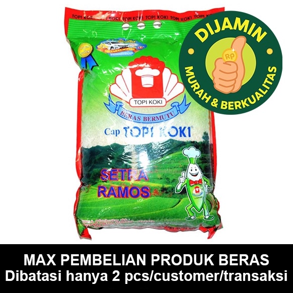 

SUPER DISKON TOPI KOKI SETRA RAMOS 5 KG BERAS