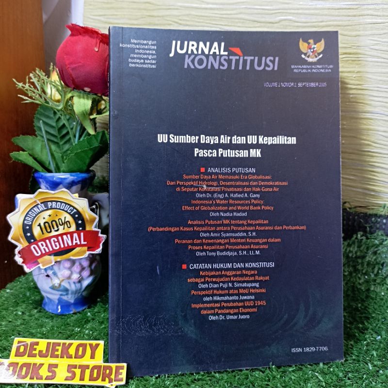 jurnal konstitusi uu sumber daya air dan uu kepailitan pasca putusan MK