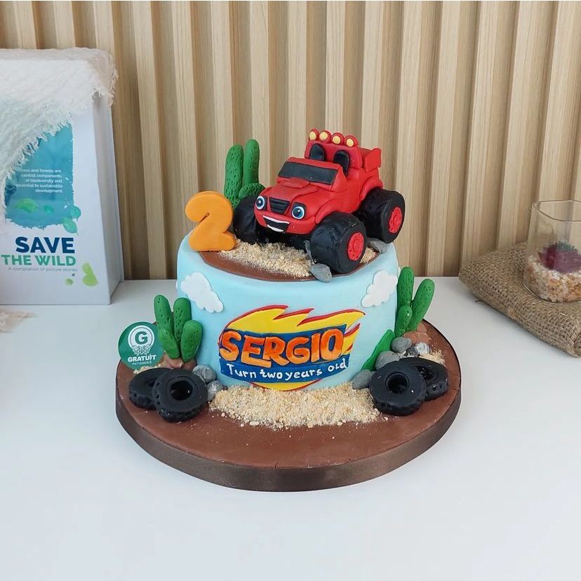 

CAKE TEMA BLAZE UK 20CM / KUE ULANG TAHUN CUSTOME