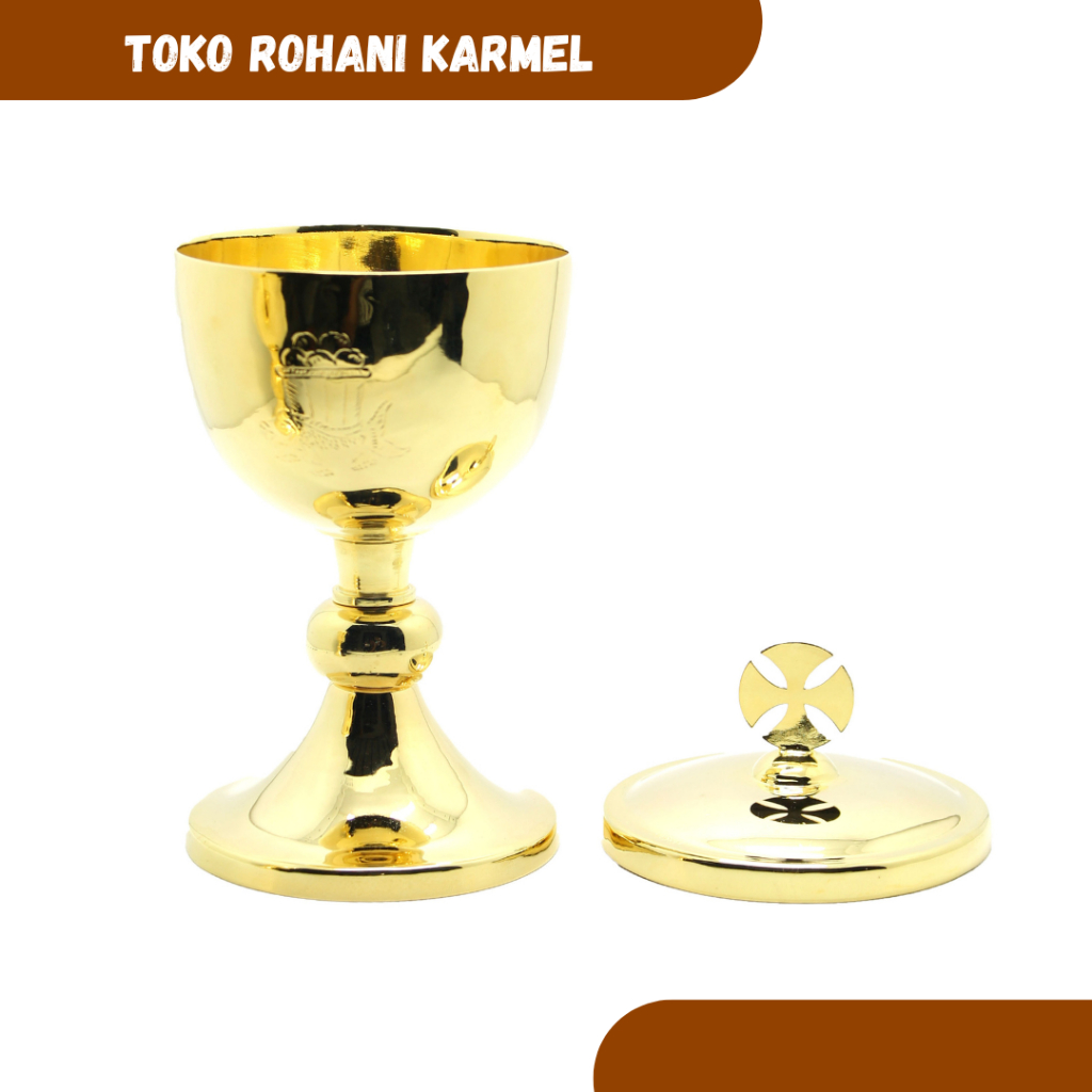 Murah SIBORI LAPIS EMAS / TEMPAT HOSTI KATOLIK / PERALATAN MISA KATOLIK / SIBORI EMAS / PERALATAN