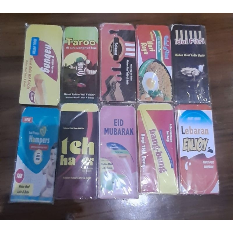 

10 pack isi 100 amplop lebaran uk jumbo snack tidak dilipat /pack