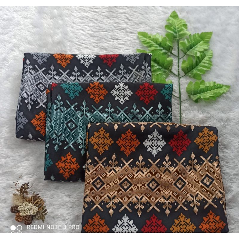 kain batik semi sutra // batik perada // motif songket // harga 0.5 meter