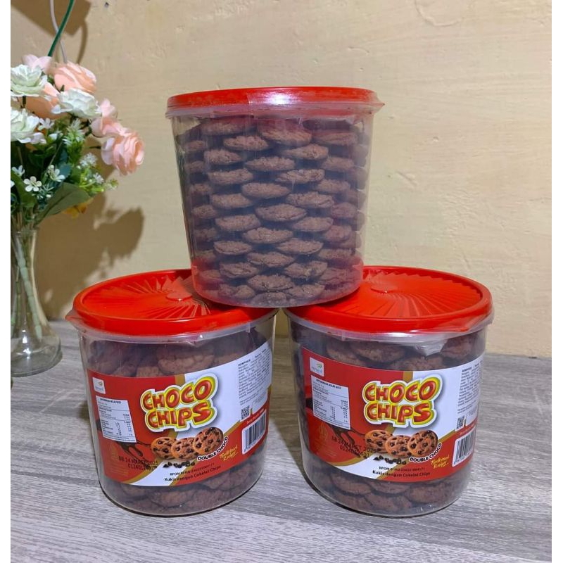 

CHOCOCHIPS COOKIES DOUBLE CHOCO KUKIS DENGAN COKELAT CHIPS HARGA PER TOPLES BERAT 540GR