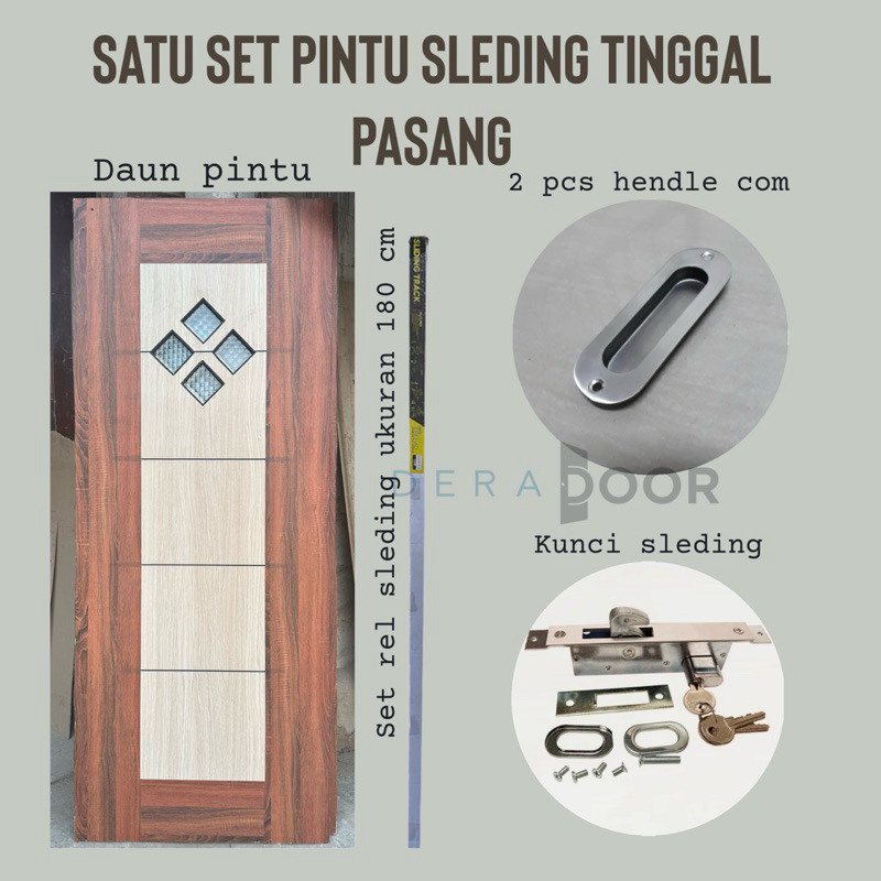 Satu Set Pintu Sleding | Satu Set Pintu Geser | Pinti Sleding Kamar | Pintu Geser Kamar | Pintu Gese