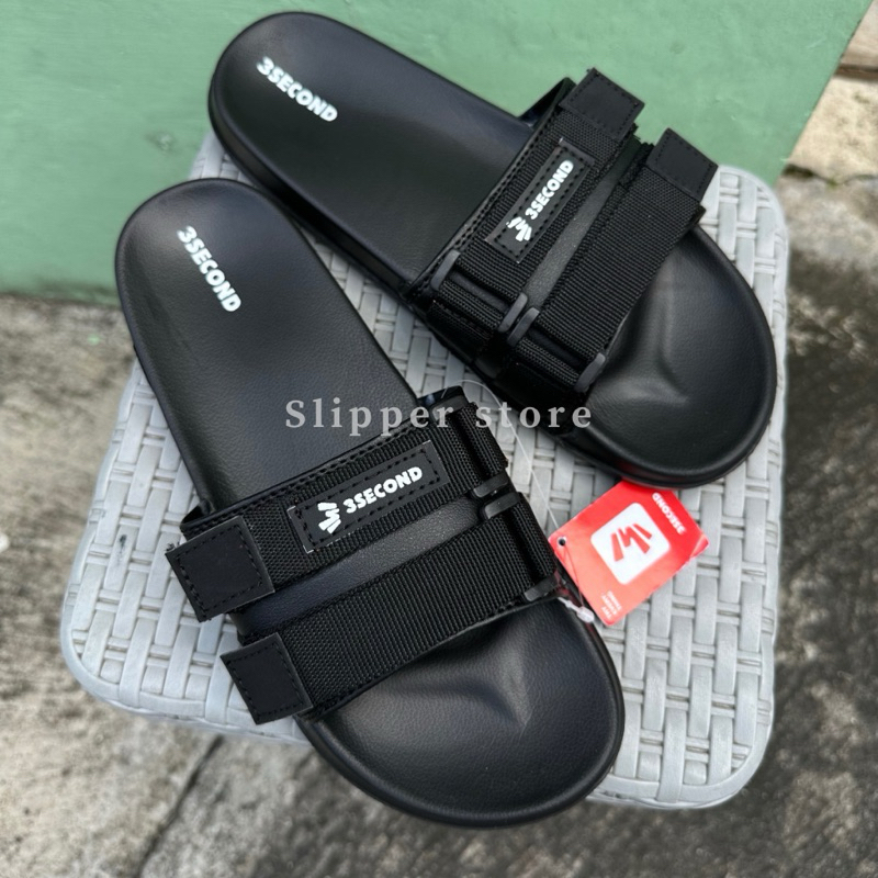 sandal slop three second Velcro 3second webing sendal slide perekat pria wanita best seller