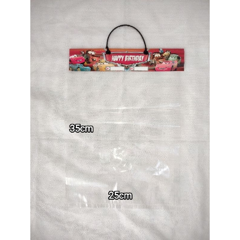 

Plastik Bingkisan Hampers Paket Snack Ultah CARS uk.25x35cm