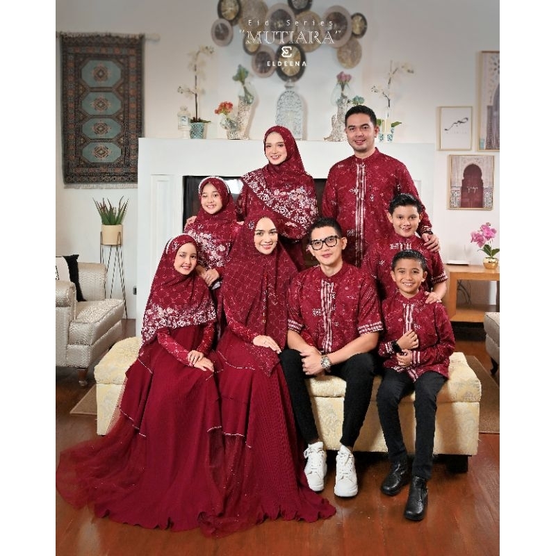 PERMATA RAYA Eldeena MUTIARA EID SERIES Sarimbit Syari by Eldeena Gamis Muslim Original